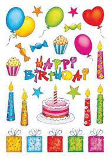 Picture of HAPPY BIRTHDAY BALLOONS STICKERS